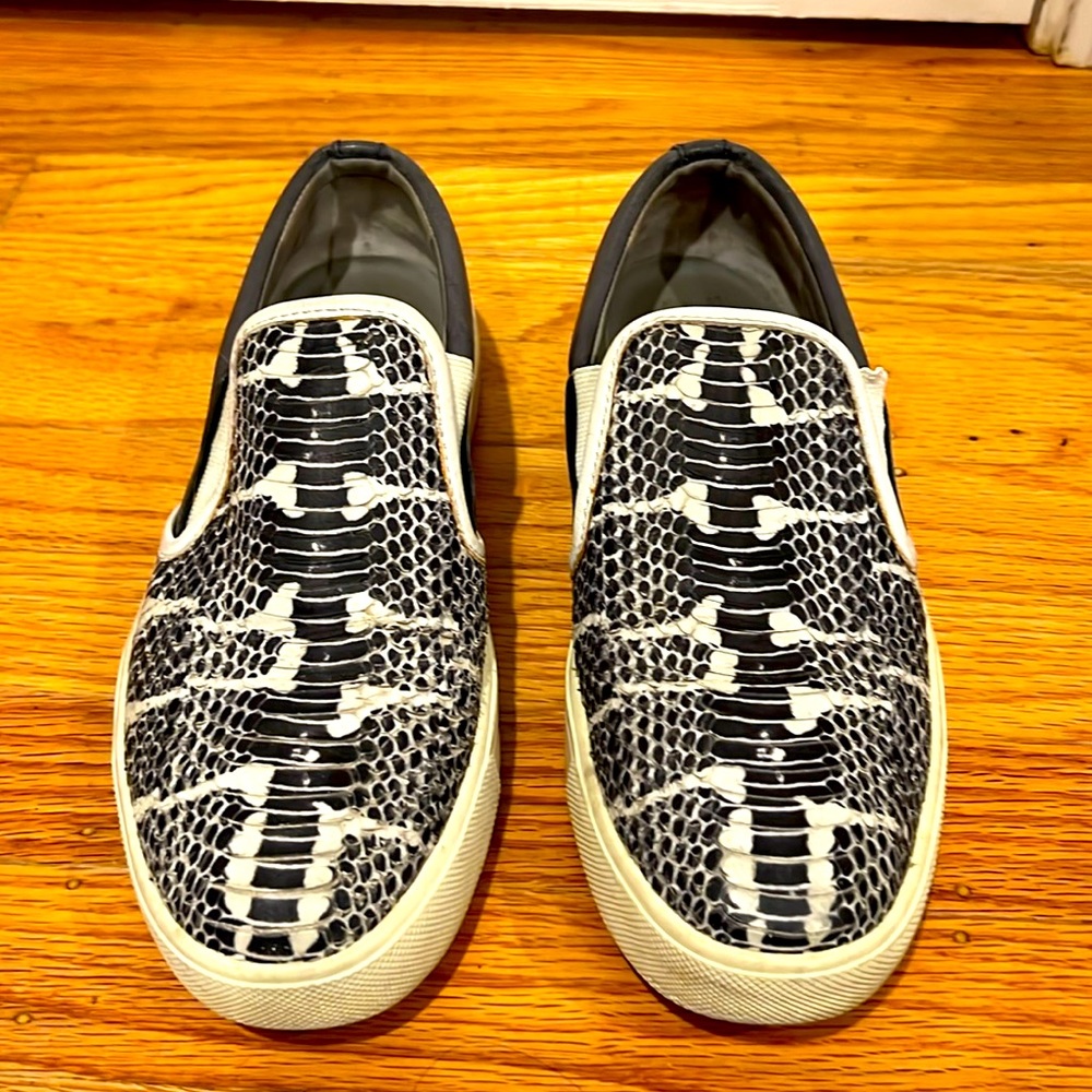 Vince snake skin slip-on shoes